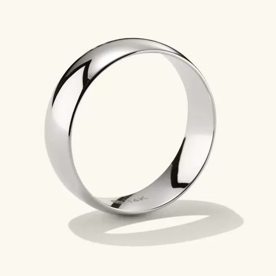 Fashion 6Mm Curve Band Rings