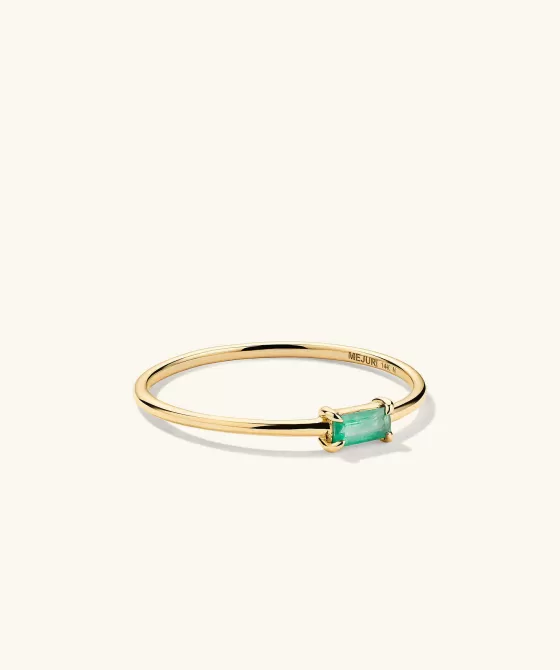 Flash Sale Baguette Emerald Stacker Ring Rings