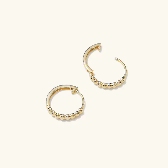 Outlet Beaded Small Hoops Earrings