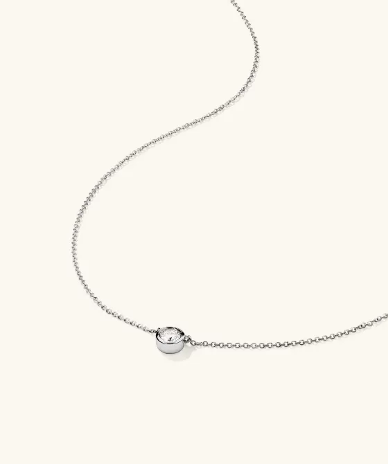 Online Bezel Lab Grown Diamond Necklace 0.25 Ct Necklaces