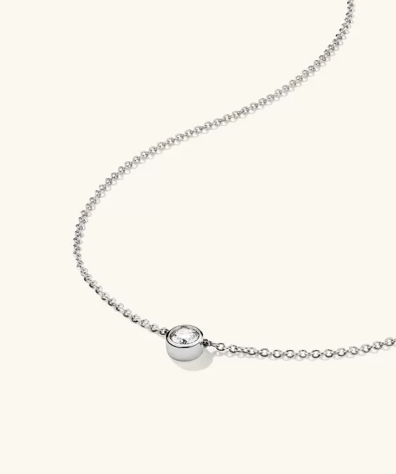 Cheap Bezel Lab Grown Diamond Necklace 0.5 Ct Necklaces