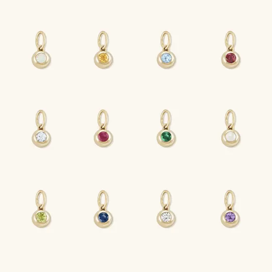 Flash Sale Birthstone Sphere Charm Necklaces