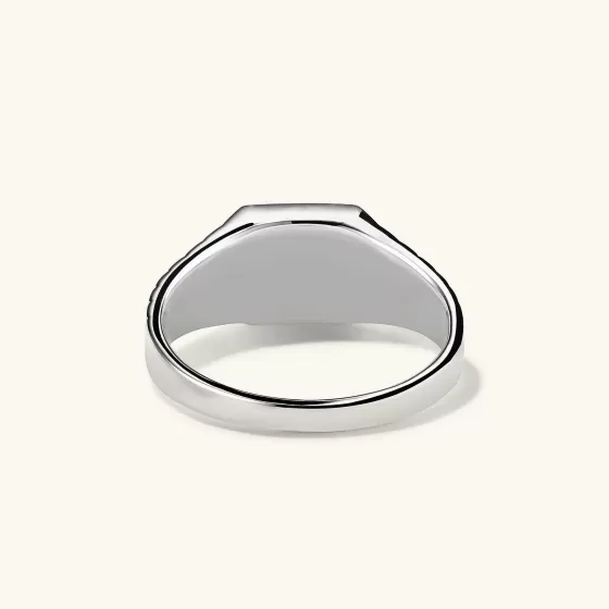 Discount Black Onyx Square Signet Ring Rings