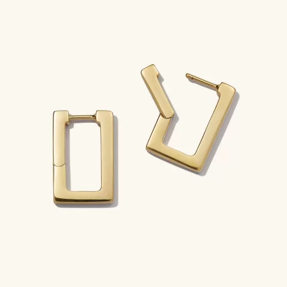 Hot Block Medium Hoops Earrings