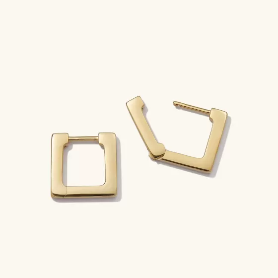 Outlet Block Small Hoops Earrings