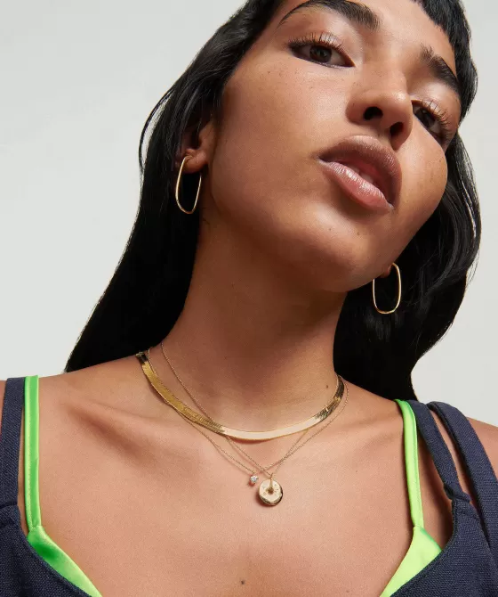 Clearance Bold Herringbone Chain Necklace Necklaces
