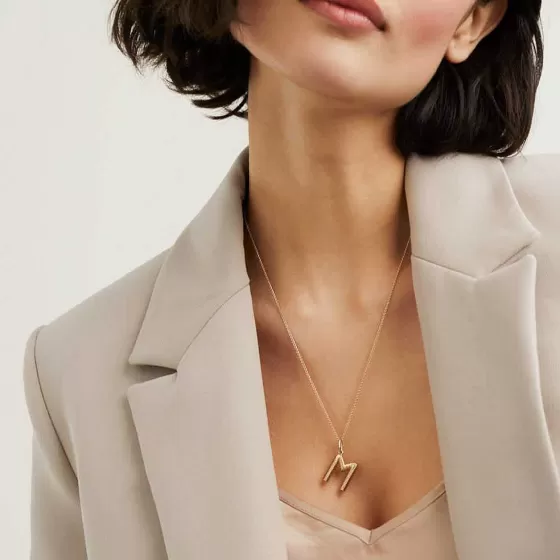 Sale Bold Letter Pendant Necklace Necklaces