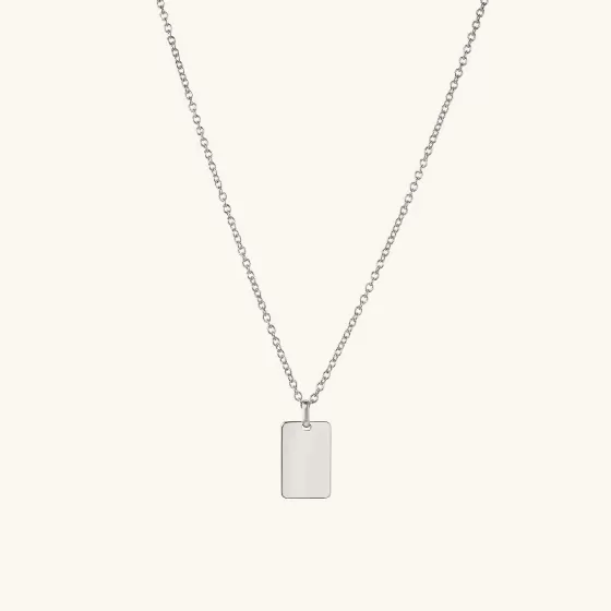 Hot Cable Chain Tag Necklace Necklaces
