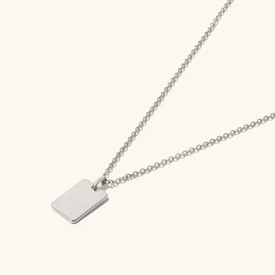 Hot Cable Chain Tag Necklace Necklaces