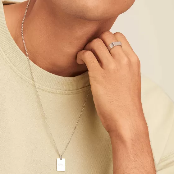 Hot Cable Chain Tag Necklace Necklaces