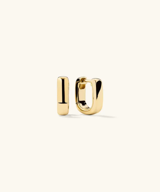 New Chunky Medium U Hoops Earrings
