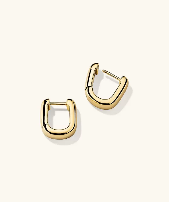 New Chunky Medium U Hoops Earrings