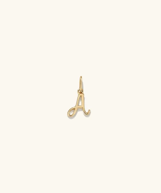 Cheap Cursive Letter Charm Necklaces