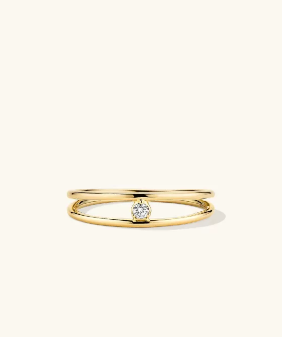 New Diamond Double Stacker Ring Rings