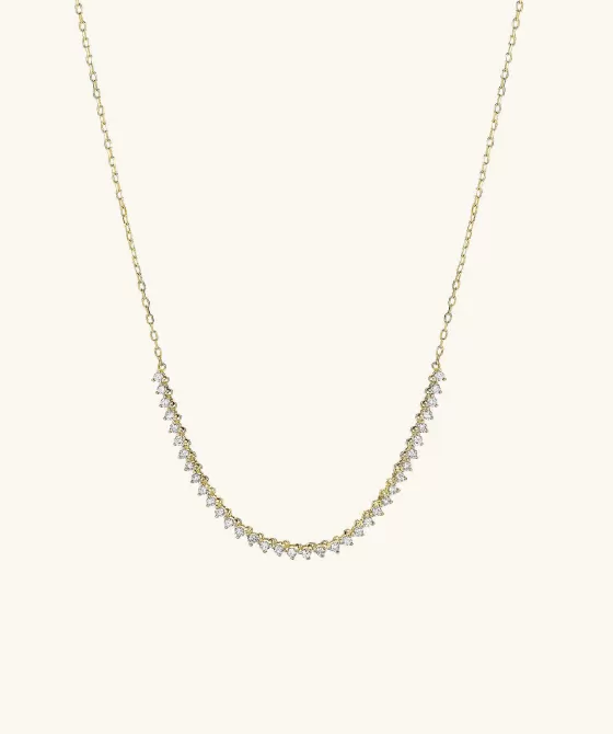 Cheap Diamond Half Tennis Necklace Necklaces