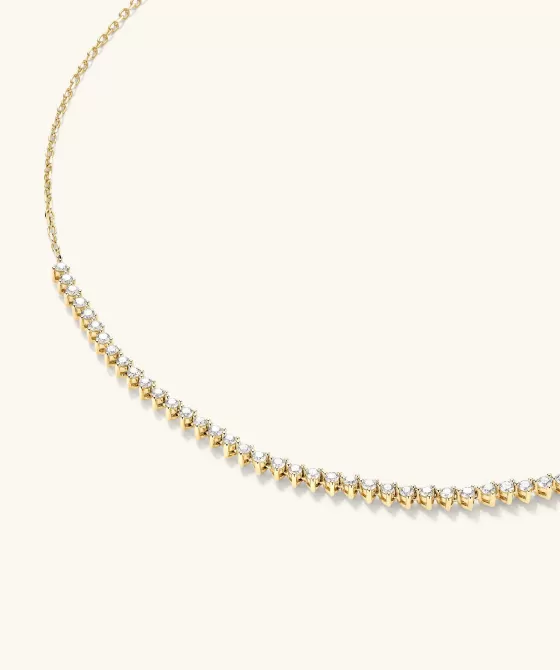 Cheap Diamond Half Tennis Necklace Necklaces
