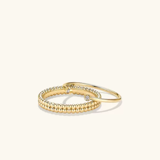 Store Duo Beaded Stacker Ring Rings
