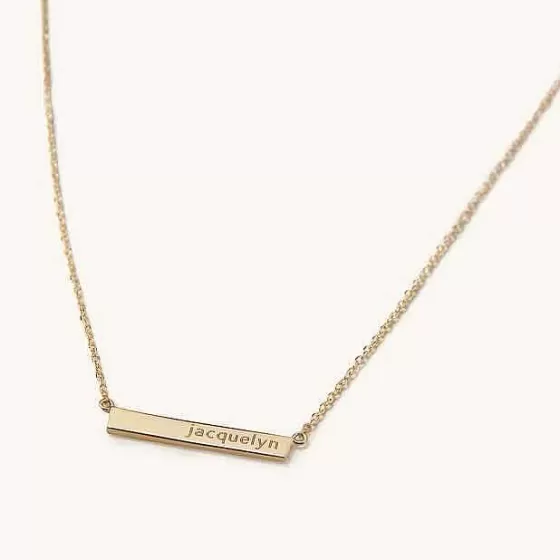 New Horizontal Engravable Bar Necklace Necklaces