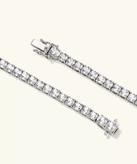 Clearance Lab Grown Sapphire Tennis Necklace Necklaces