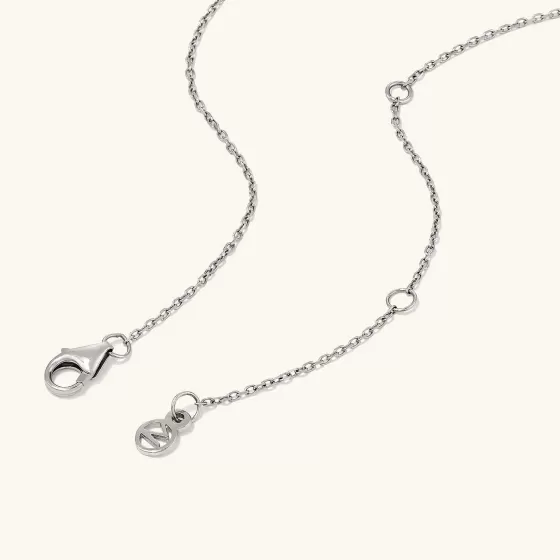 Online Large Pav Diamond Round Necklace Necklaces