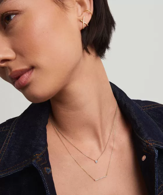Sale Linear Diamond Necklace Necklaces