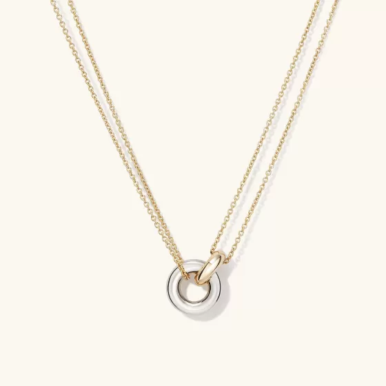 Shop Linked Two-Tone Necklace Necklaces