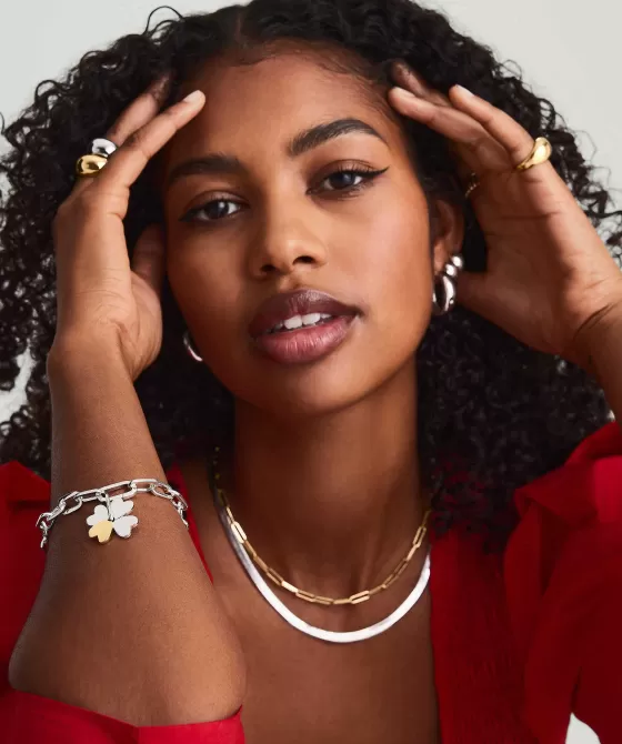 Clearance X Ganni Clover Charm Bracelet Bracelets
