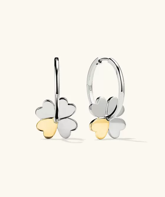 Online X Ganni Clover Convertible Hoops Earrings