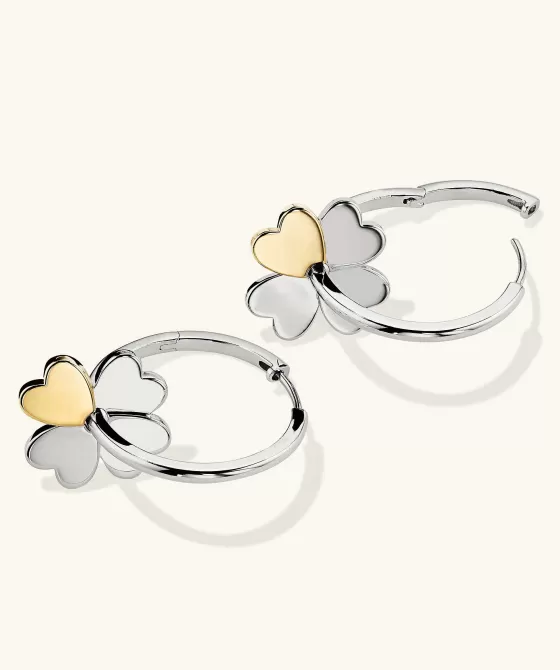 Online X Ganni Clover Convertible Hoops Earrings
