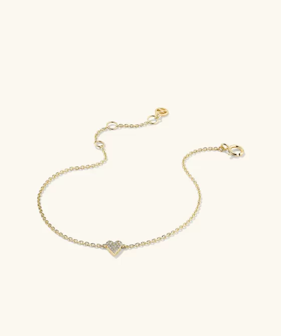 Cheap Mini Heart Pav Diamond Bracelet Bracelets