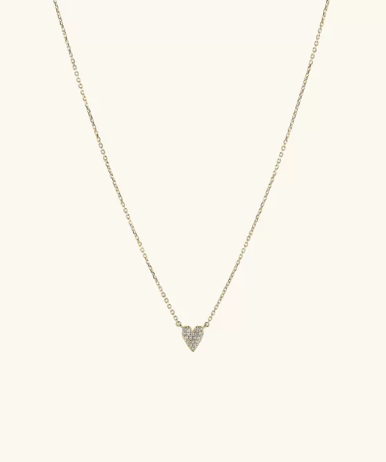 Discount Mini Heart Pav Diamond Necklace Necklaces