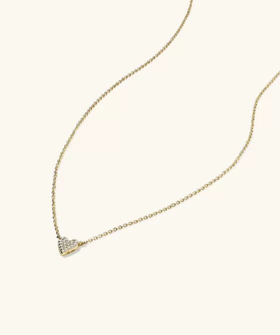 Discount Mini Heart Pav Diamond Necklace Necklaces