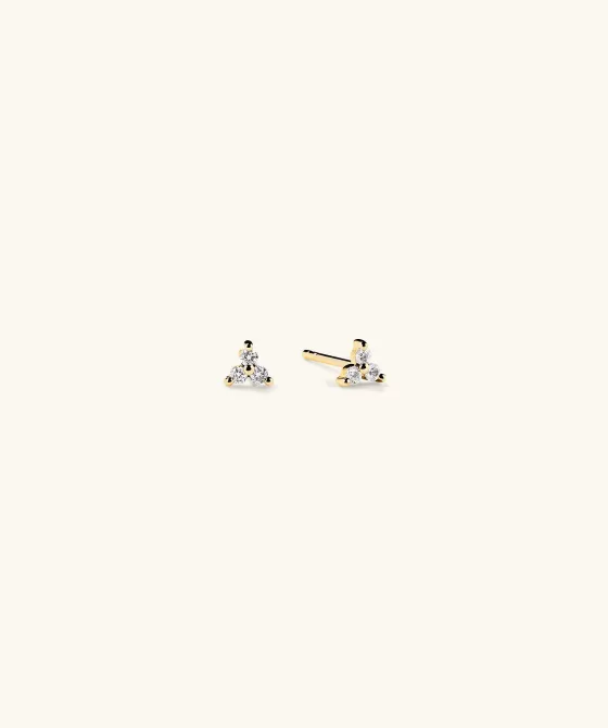 Flash Sale Mini Lotus Diamond Studs Earrings
