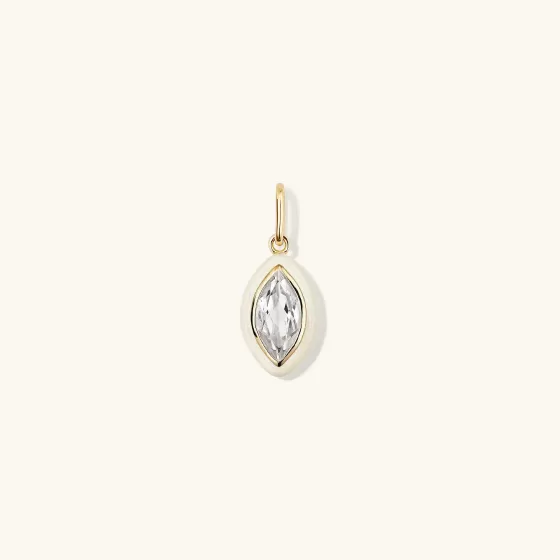 Flash Sale Mosaic Enamel Marquise Pendant Necklaces