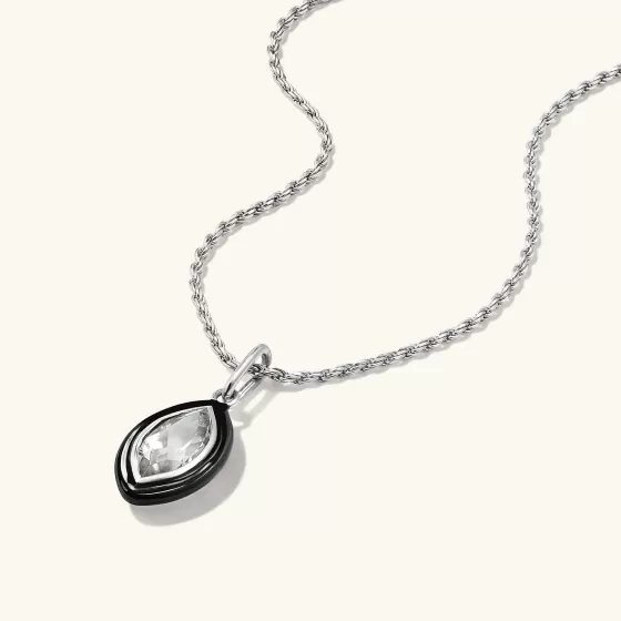 Clearance Mosaic Enamel Marquise Pendant Necklaces