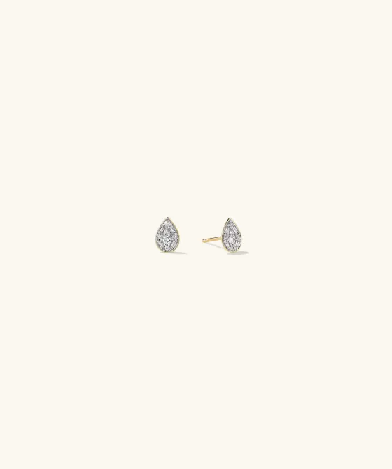 Cheap Mosaic Pear Diamond Studs Earrings