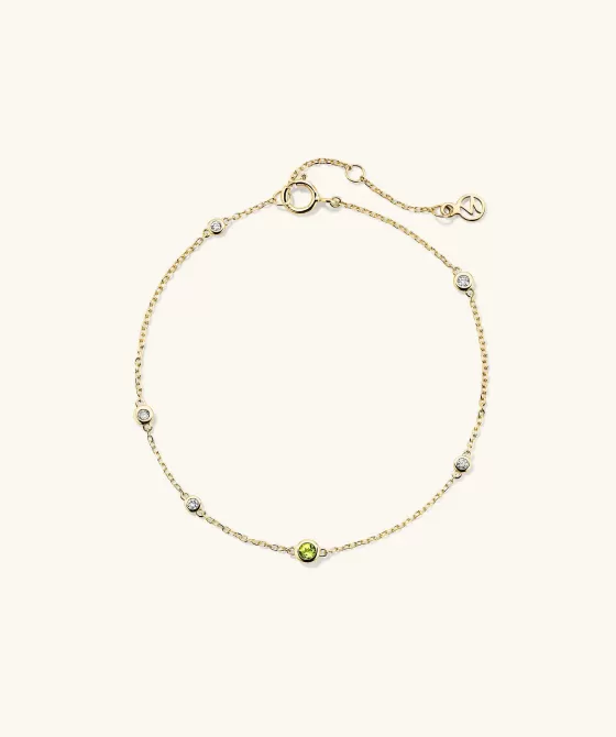 Cheap Multi Gemstone Station Bracelet Bracelets