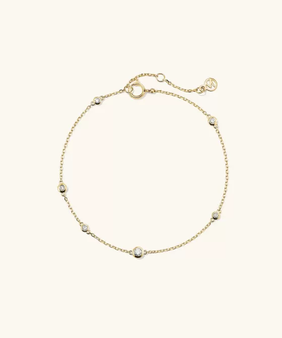 Hot Multi Gemstone Station Bracelet Bracelets