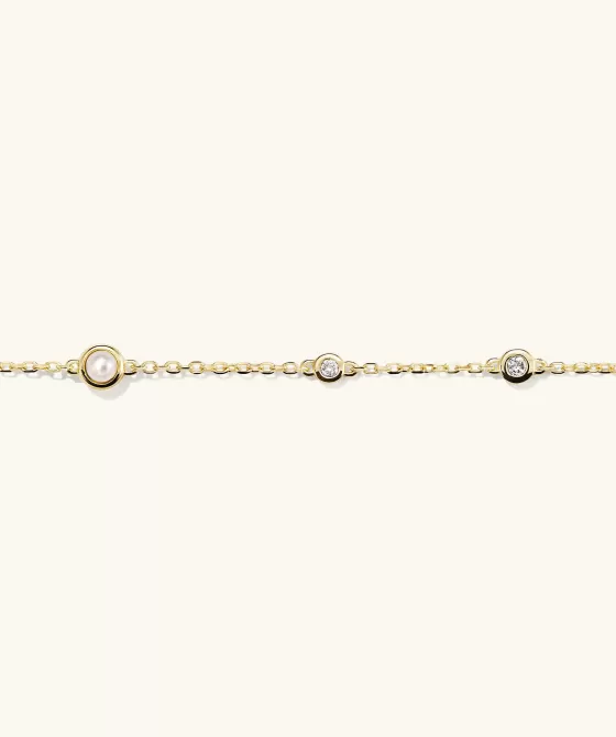 Cheap Multi Gemstone Station Bracelet Bracelets