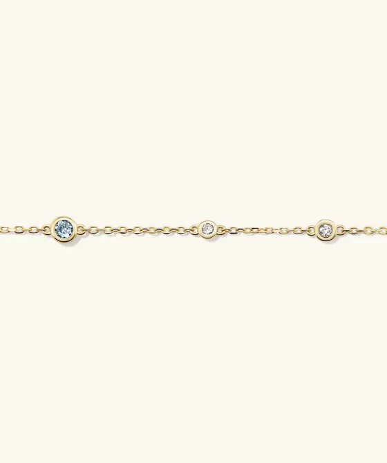 Cheap Multi Gemstone Station Bracelet Bracelets