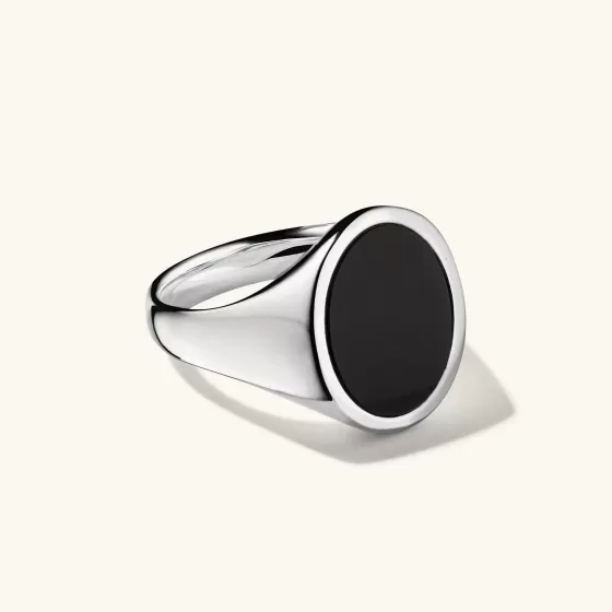 Outlet Oval Gemstone Signet Ring Rings