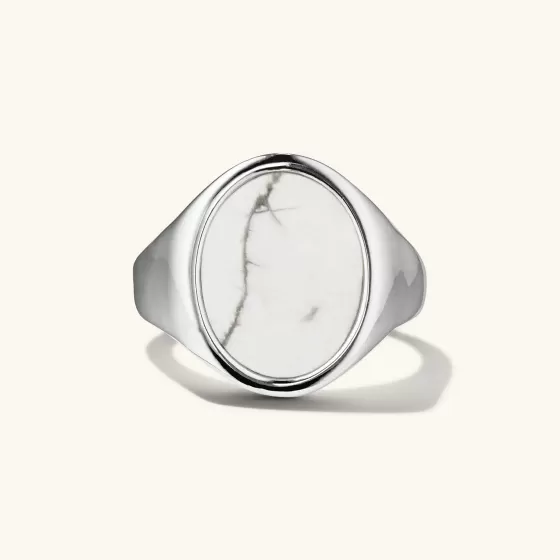 Shop Oval Gemstone Signet Ring Rings