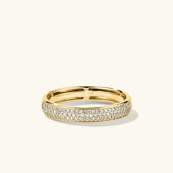Shop Pav Diamond Bold Half Eternity Ring Rings