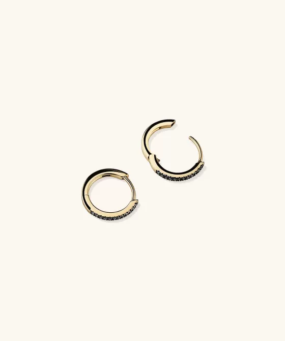 Fashion Pav Diamond Huggie Hoops Earrings
