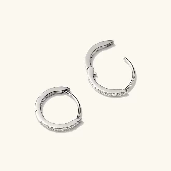 Best Sale Pav Diamond Huggie Hoops Earrings