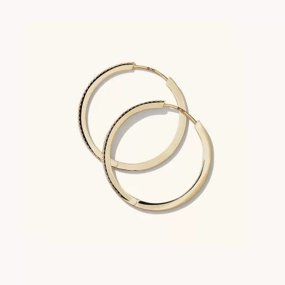 Cheap Pav Diamond Large Hoops Earrings