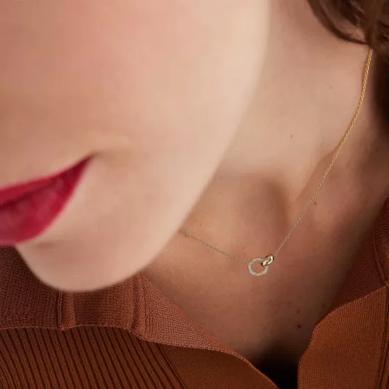 Hot Pav Diamond Linked Necklace Necklaces