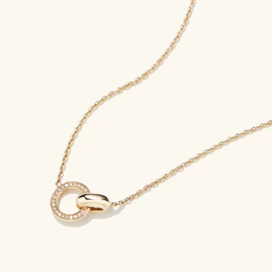 Hot Pav Diamond Linked Necklace Necklaces
