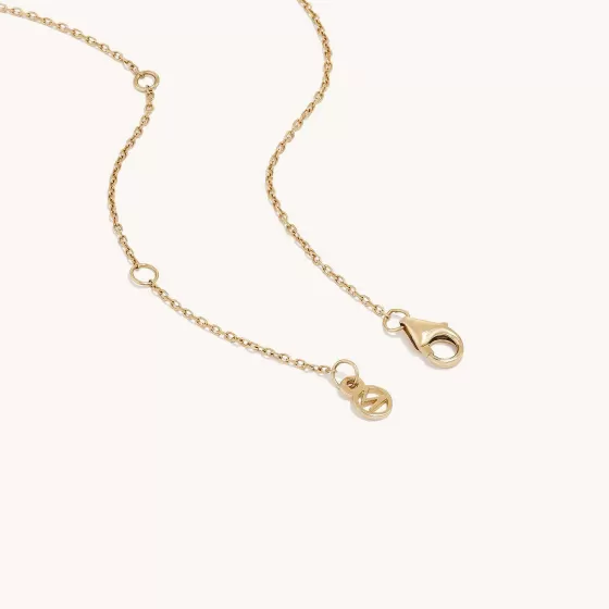 Store Pav Diamond Round Necklace Necklaces