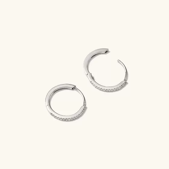 Hot Pav Diamond Small Hoops Earrings
